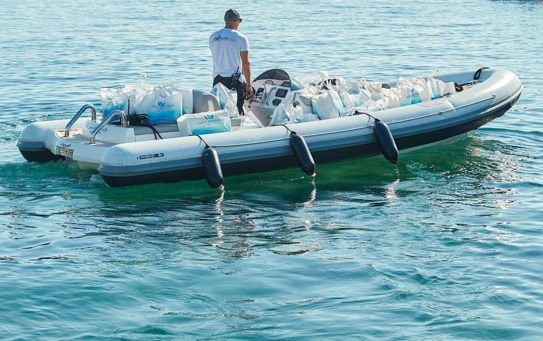 Tender loaded with Mono Provisions bags